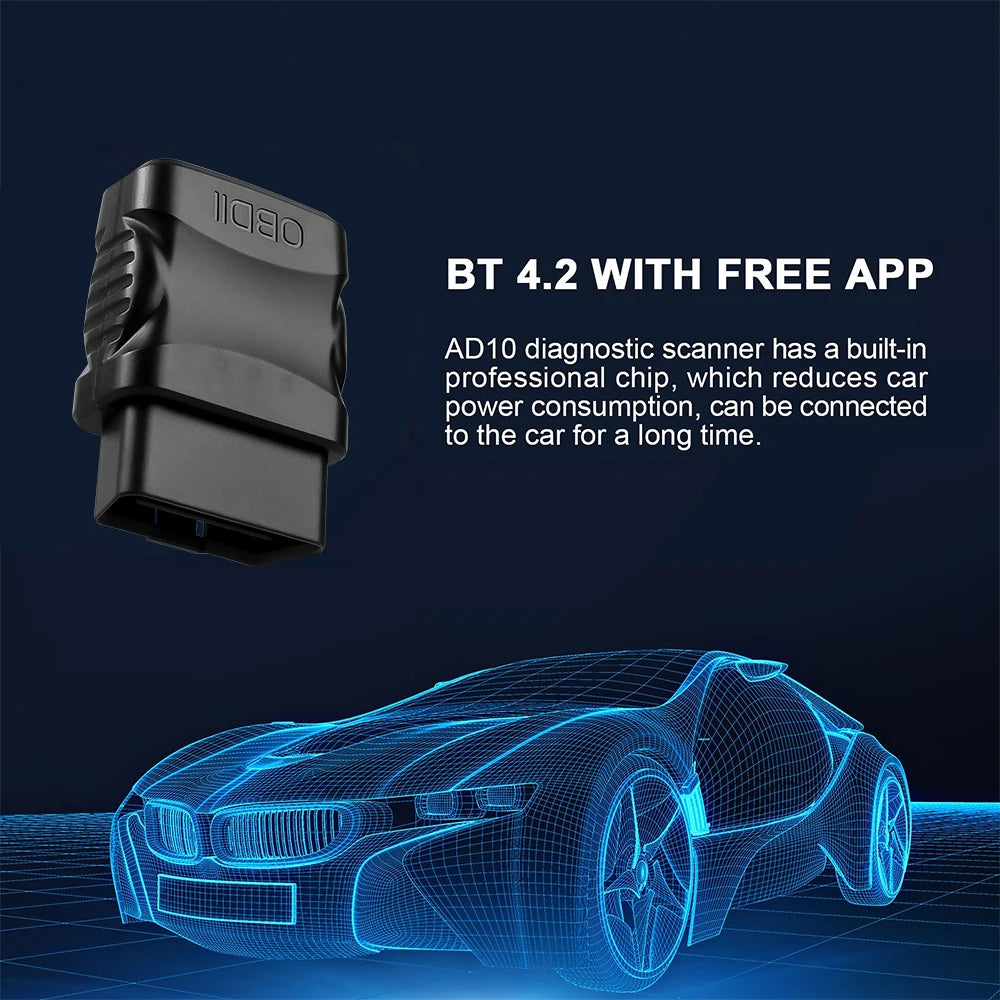 V2.1 OBDII ELM327 Car Engine Fault Code Reader OBD2 Bluetooth 4.2 Scanner EOBD Car Diagnostic Tool For IOS/Android Phone