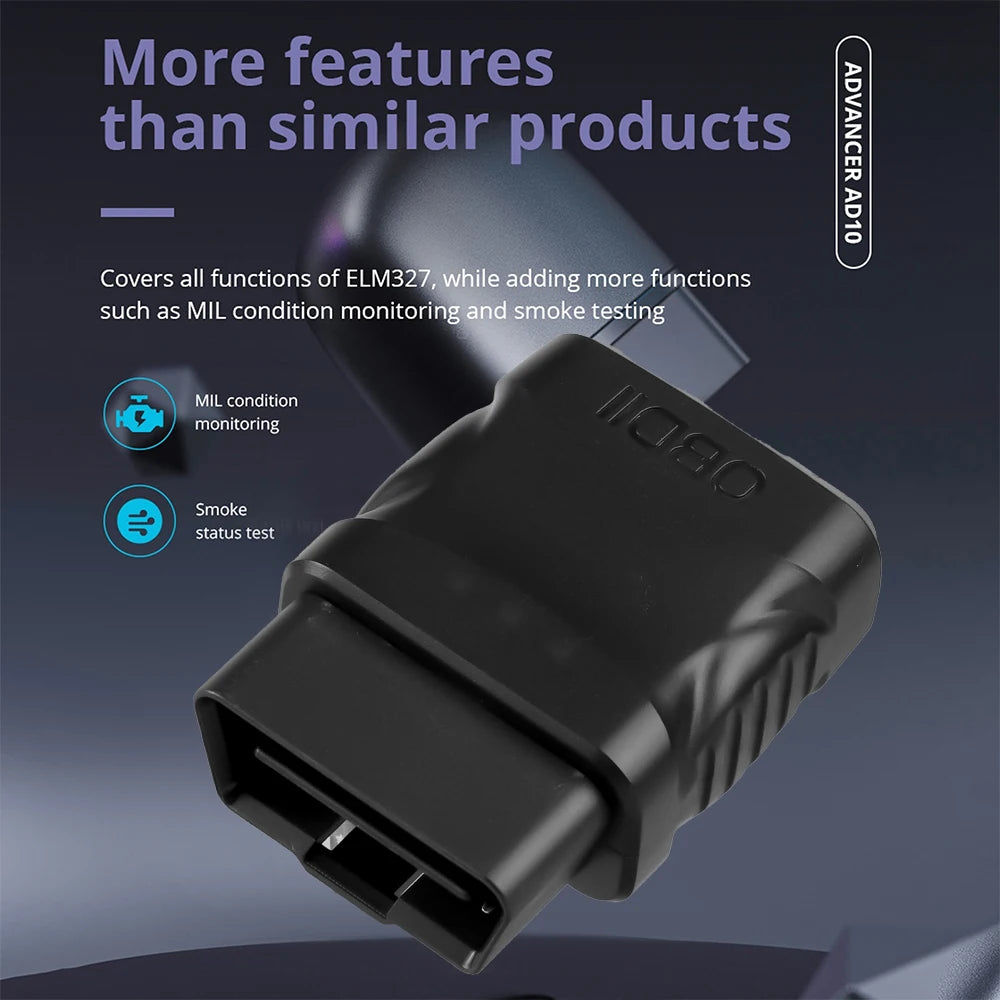 V2.1 OBDII ELM327 Car Engine Fault Code Reader OBD2 Bluetooth 4.2 Scanner EOBD Car Diagnostic Tool For IOS/Android Phone