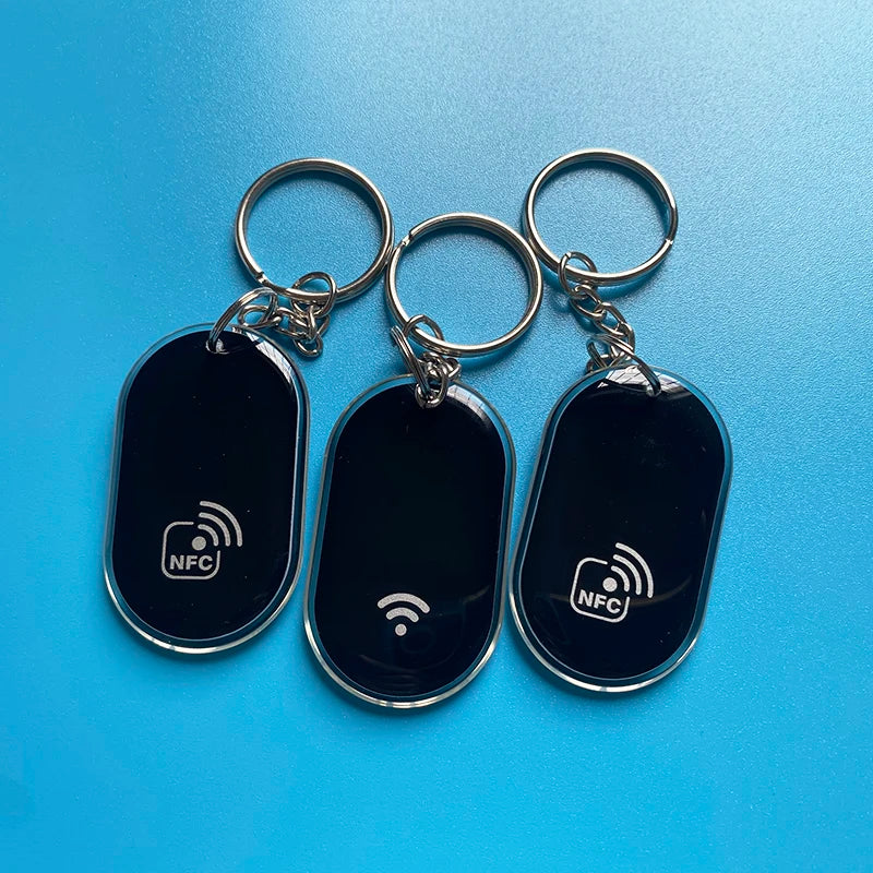 Epoxy NFC NFC213 Key Tag ISO14443A Proximity 13.56MHz RFID Smart Cards Keychain for Sharing Social Media Contact Information