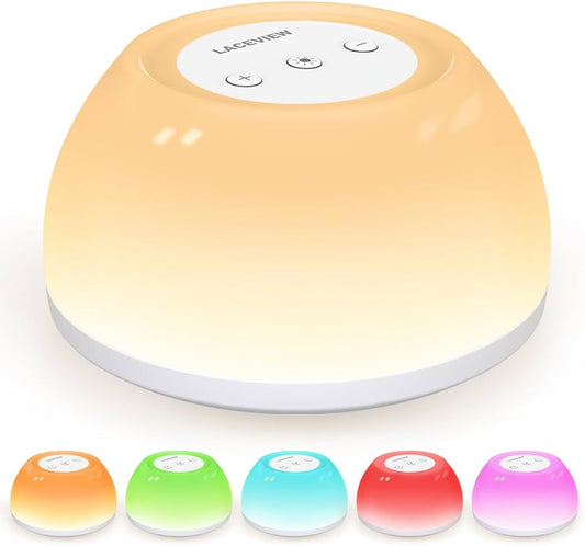 Small Table Lamp, 10 Way Dimmable Warm White, Bedroom Night Light with USB Port, RGB Color Changing Desk Lamp, Table Lamp Modern for Kids Room Living Room Office Dorm