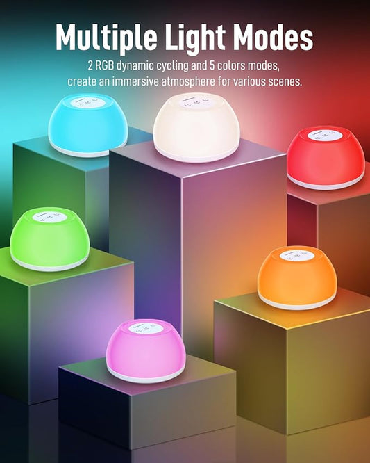 Small Table Lamp, 10 Way Dimmable Warm White, Bedroom Night Light with USB Port, RGB Color Changing Desk Lamp, Table Lamp Modern for Kids Room Living Room Office Dorm